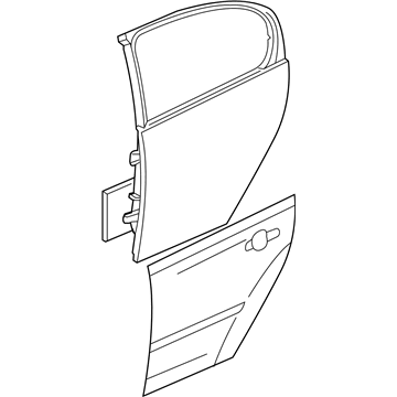 GM 15141085 Door Assembly, Rear Side Lh (Service)