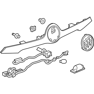 GM 84549179 Applique Assembly, Rear Clsr Ctr W/Lic Plt Lp *Exterior Brim