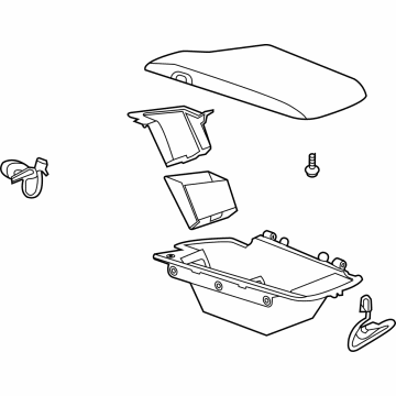 GM 84737914 Armrest Assembly, F/Flr Cnsl *Jet Black