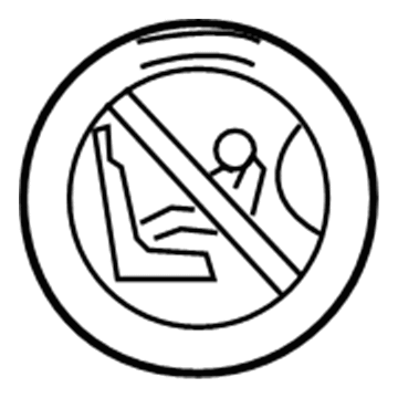 GM 92093608 Label, Child Seat Caution