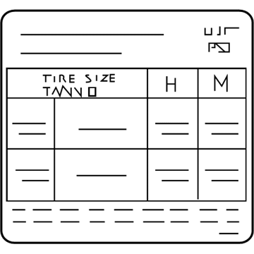 Chevy 19317635 Tire Info Label