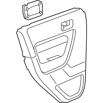 GM 25996309 Panel Assembly, Rear Side Door Trim *Ebony