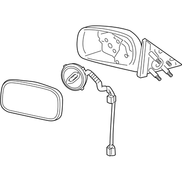 GM 25822564 Mirror Assembly, Outside Rear View *Service Primer