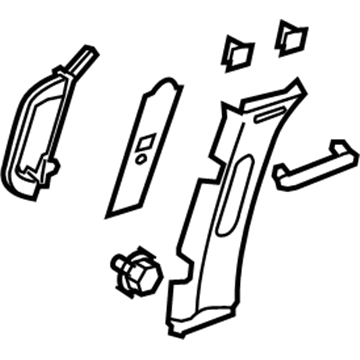 GM 25797321 Molding Assembly, Center Pillar Upper Garnish *Vy Light Cashme