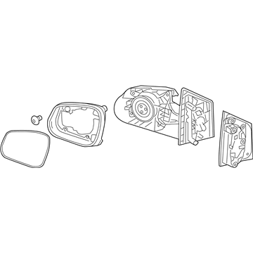 GM 94781625 Mirror Assembly, Outside Rear View W/O Cover