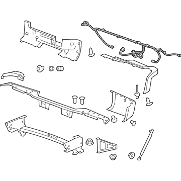 GM 22932802 Bar Assembly, Rear Bumper Imp *Chrome M