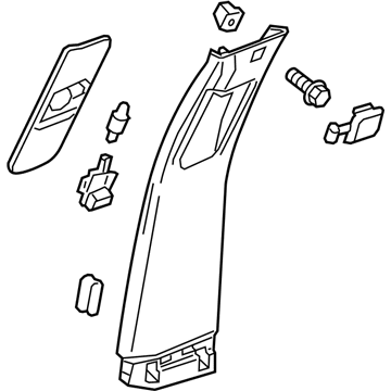 GM 84089821 Panel Assembly, Center Pillar Upper Trim *Dark Titaniu