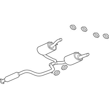 GM 20881330 Exhaust Muffler Assembly (W/ Exhaust Pipe & Tail Pipe)