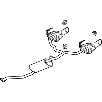 GM 23452801 Muffler Assembly, Exhaust (W/ Exhaust Pipe & Tail Pipe)