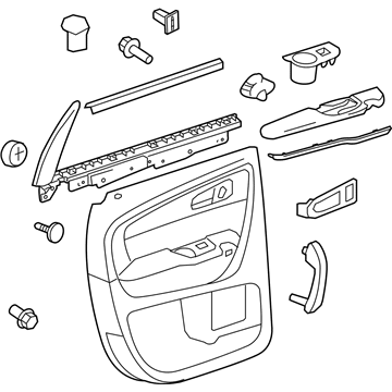 GM 22854939 Trim Assembly, Rear Side Door *Ebony