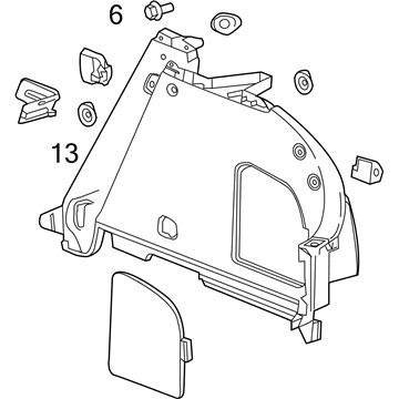 Chevy 23320889 Lower Quarter Trim