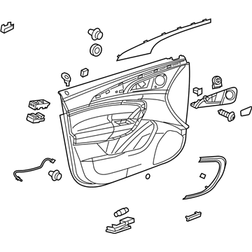 GM 22864271 Trim Assembly, Front Side Door *Cocoa