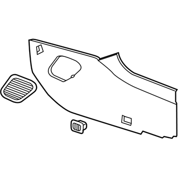 GM 25876001 Panel Assembly, Front Floor Console Extension *Dark Titanium