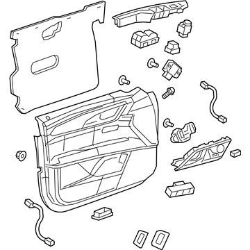 GM 84164271 Trim Assembly, Rear Side Door *Black