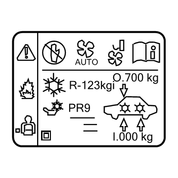 Chevy 84468778 A/C Label