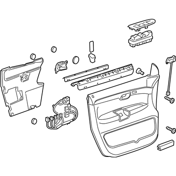 GM 25982474 Panel Assembly, Front Side Door Trim *Ebony