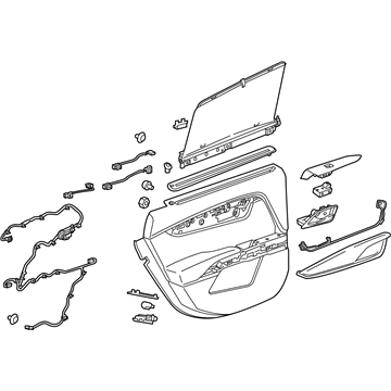 GM 84342794 Trim Assembly, Rear Side Door *Shale