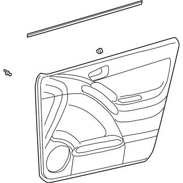 GM 88974877 Panel,Front Side Door Trim *Gray