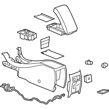 GM 20879616 Console Assembly, Front Floor *Cocoa