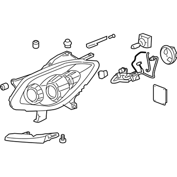 GM 22777930 Headlight Assembly, (W/ Front Side Marker & Parking & T/Side