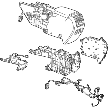 GM 84183939 Console Assembly, Front Floor *Titanium