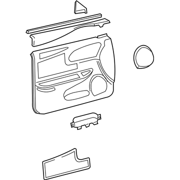 GM 10431174 Trim Assembly, Front Side Door *Gray M