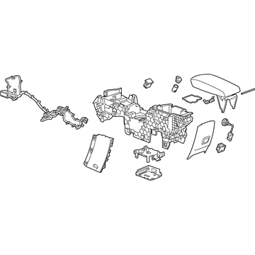 GM 23457663 Console Assembly, Front Floor *Titanium T