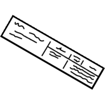 GM 25655080 Label, A/C Refrigerant & Fan Blade Caution