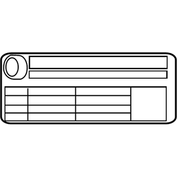 Cadillac 19206430 Tire Info Label