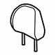 GM 19181117 Headrest, Titanium, Driver Side GM 19181117 Headrest, Titanium, Driver Side