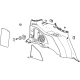 GM 84977040 Lower Quarter Trim, Black, Rear Driver Side