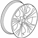 GM 23105066 Wheel Rim, Front *Blade Silver