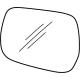 GM 87823056 MIRROR,O/S RR VIEW (REFL GLS & BKG PLT)