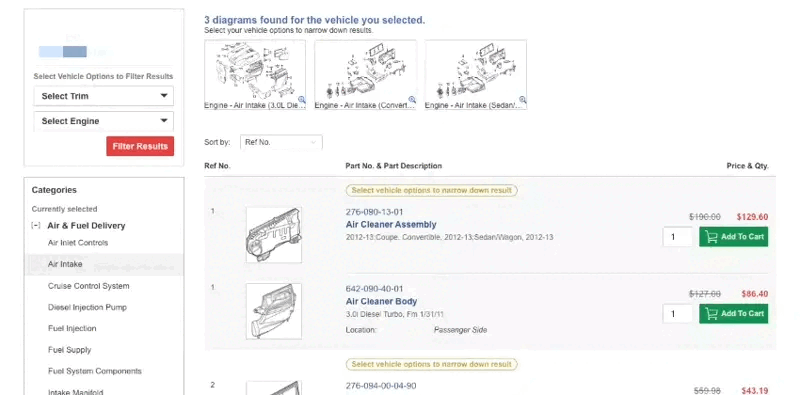 I see multiple part illustrations, which illustration is for my application? Step 1